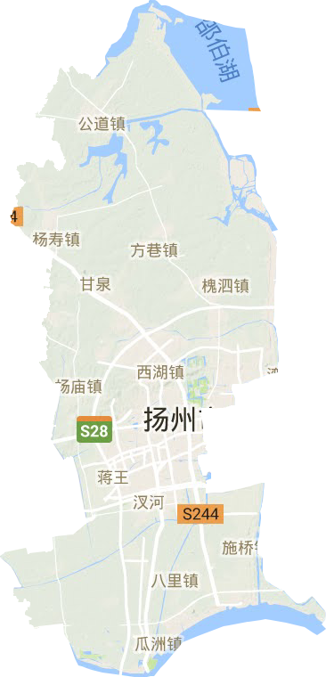 邗江區地形圖