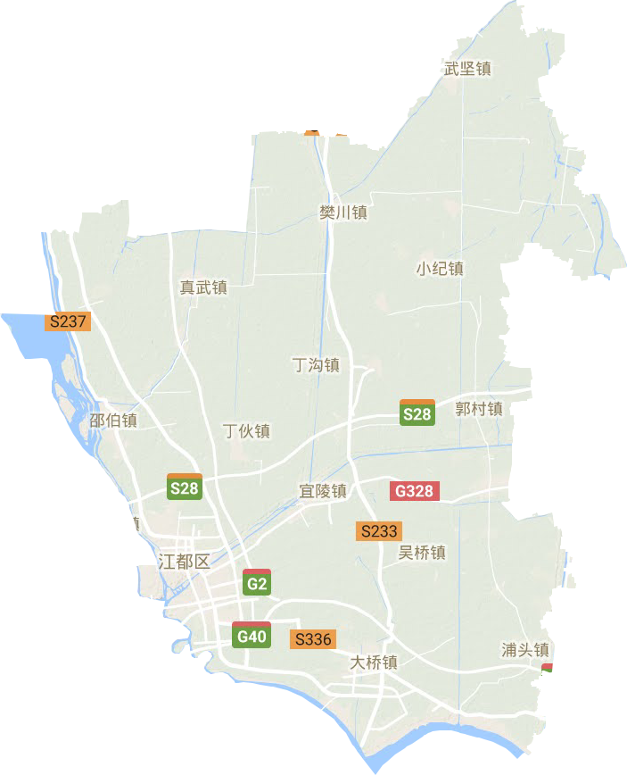 江都區地形圖
