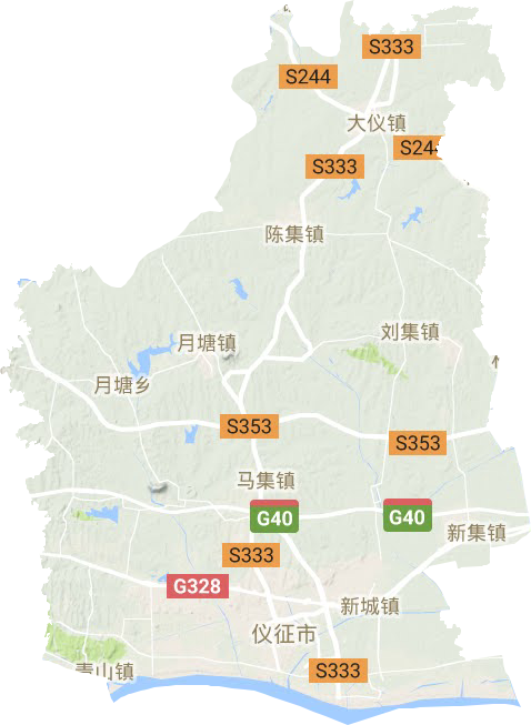 儀征市地形圖