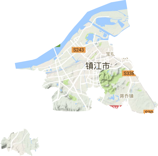 潤州區地形圖