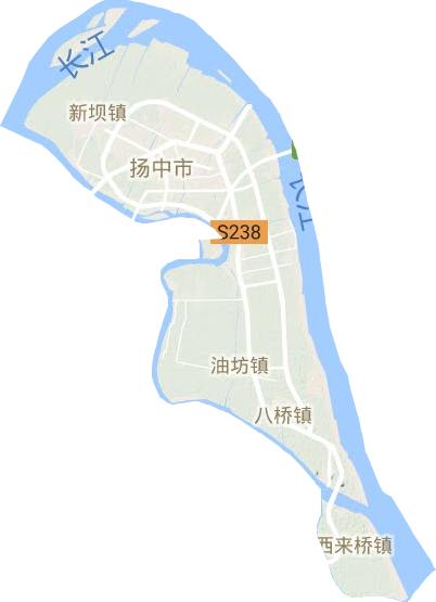 揚中市地形圖