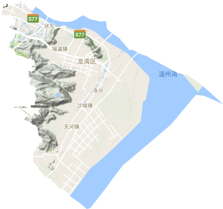 龍灣區(qū)地形圖