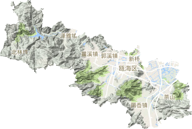 甌海區地形圖