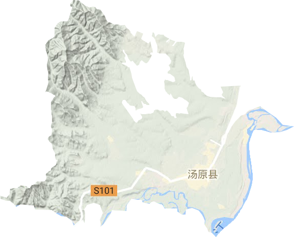 湯原鎮地形圖