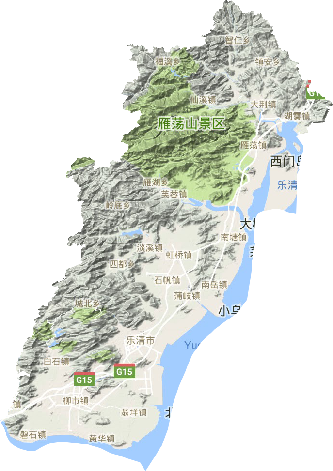 樂清市地形圖