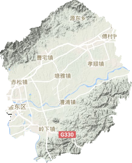 金東區(qū)地形圖