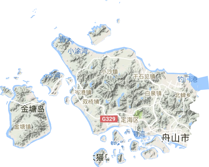定海區地形圖
