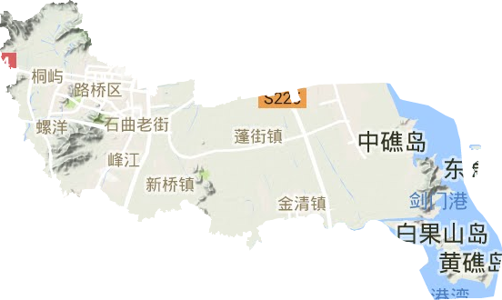 路橋區(qū)地形圖