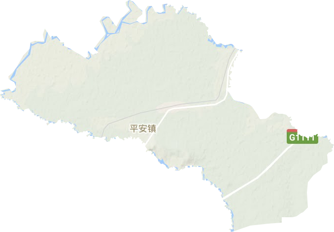 平安鎮(zhèn)地形圖