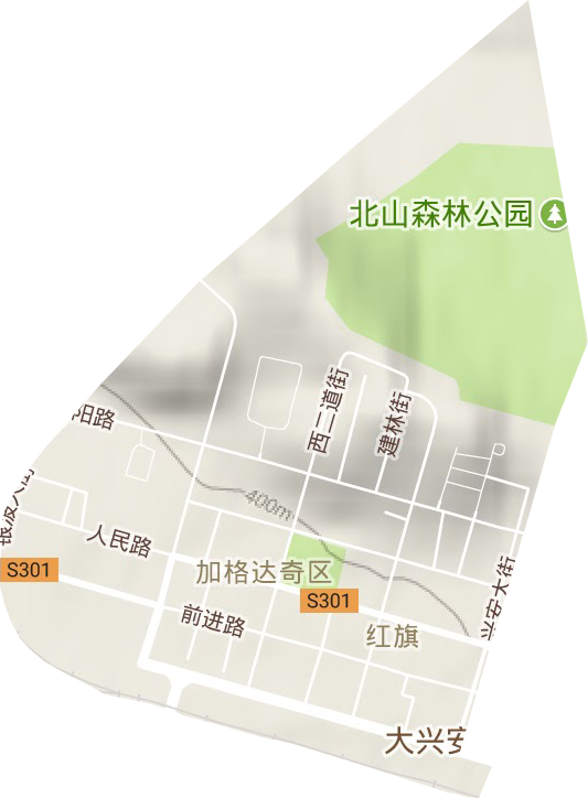 紅旗街道地形圖