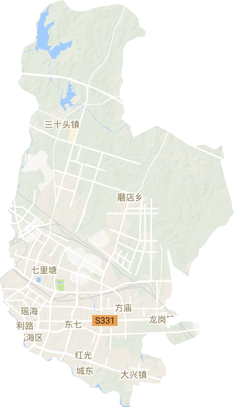 瑤海區(qū)地形圖