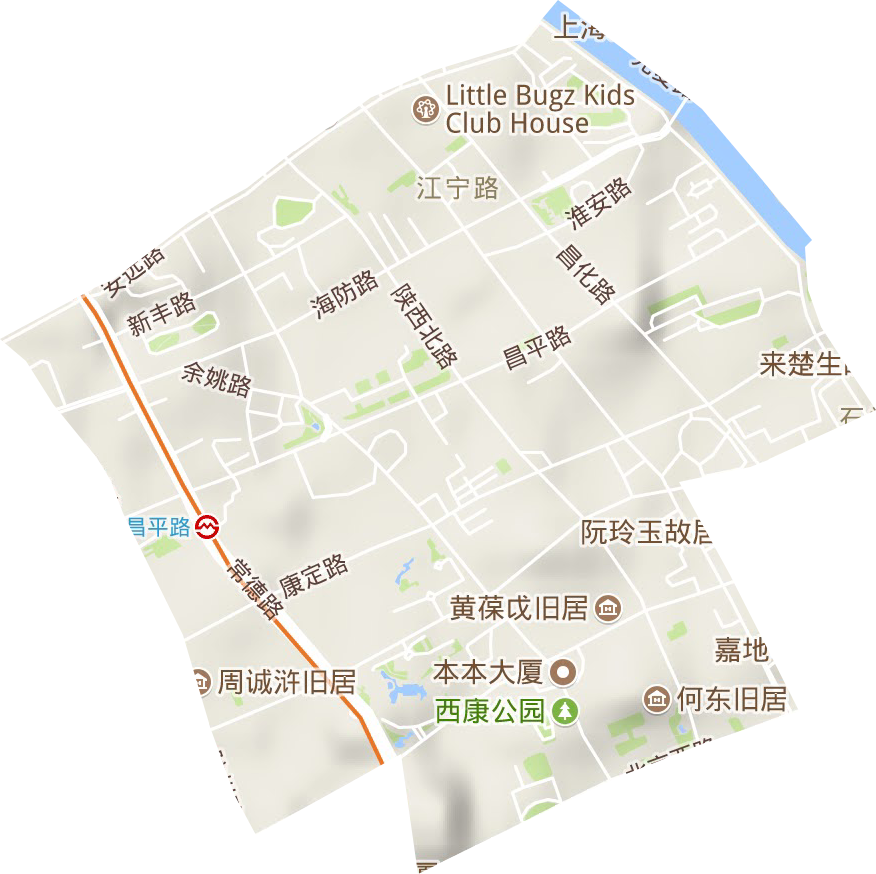江寧路街道地形圖