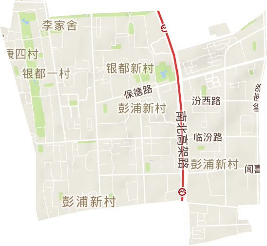 彭浦新村街道地形圖