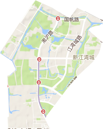 新江灣城街道地形圖