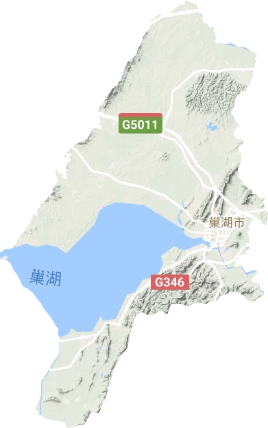 巢湖市地形圖