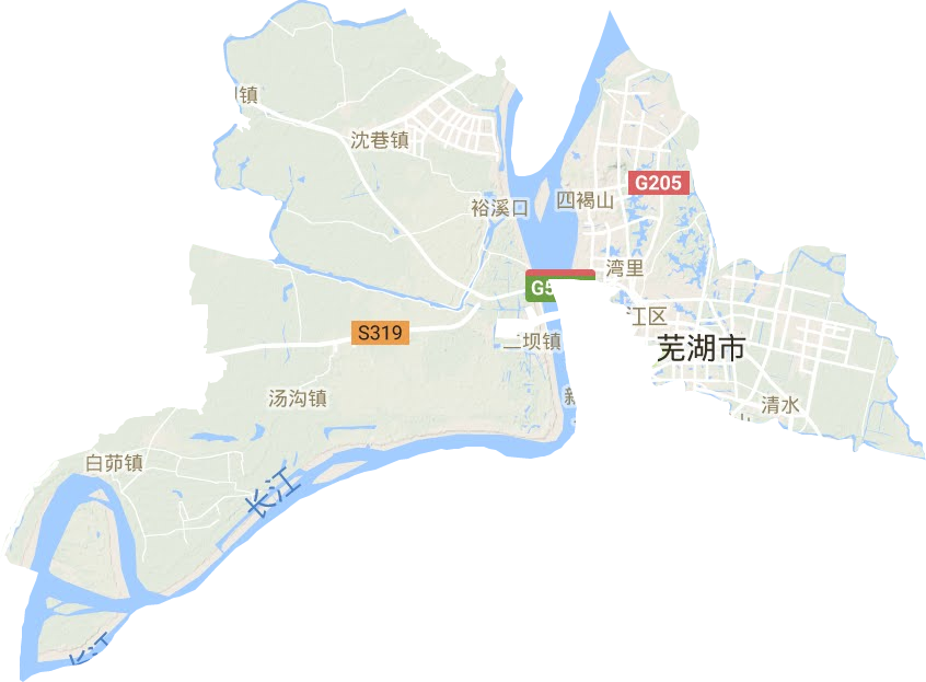 鳩江區地形圖