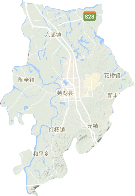 蕪湖縣地形圖