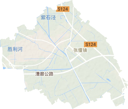 張堰鎮地形圖
