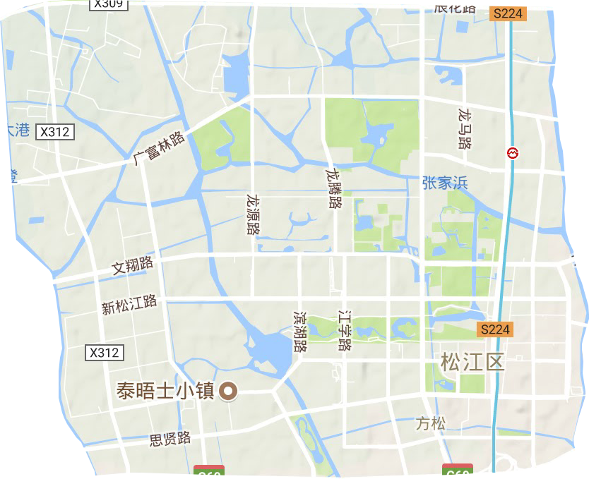 方松街道地形圖