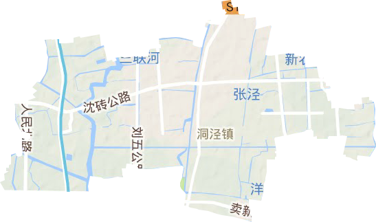 洞涇鎮地形圖