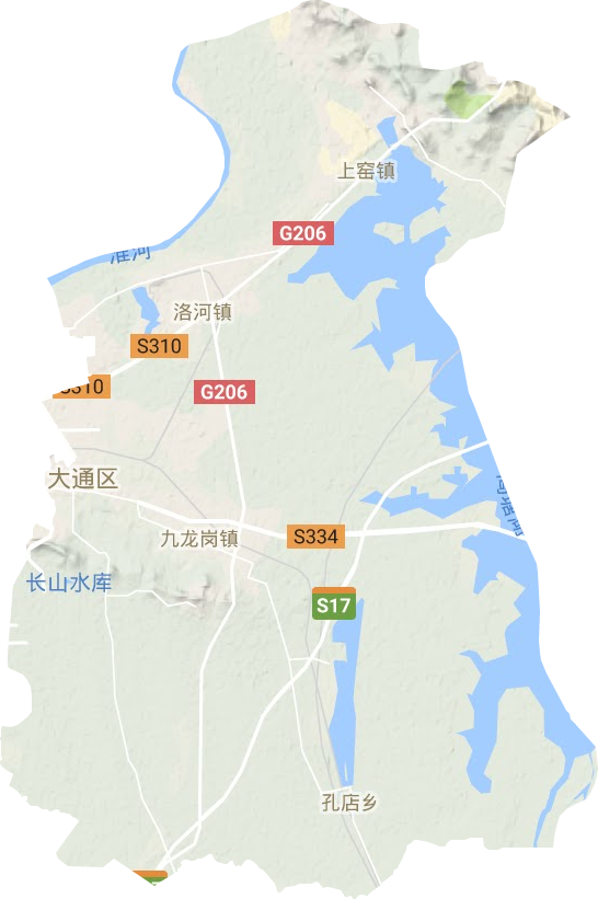 大通區地形圖