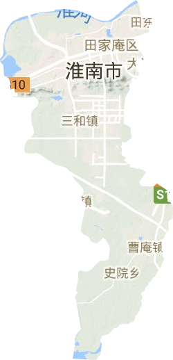 田家庵區地形圖