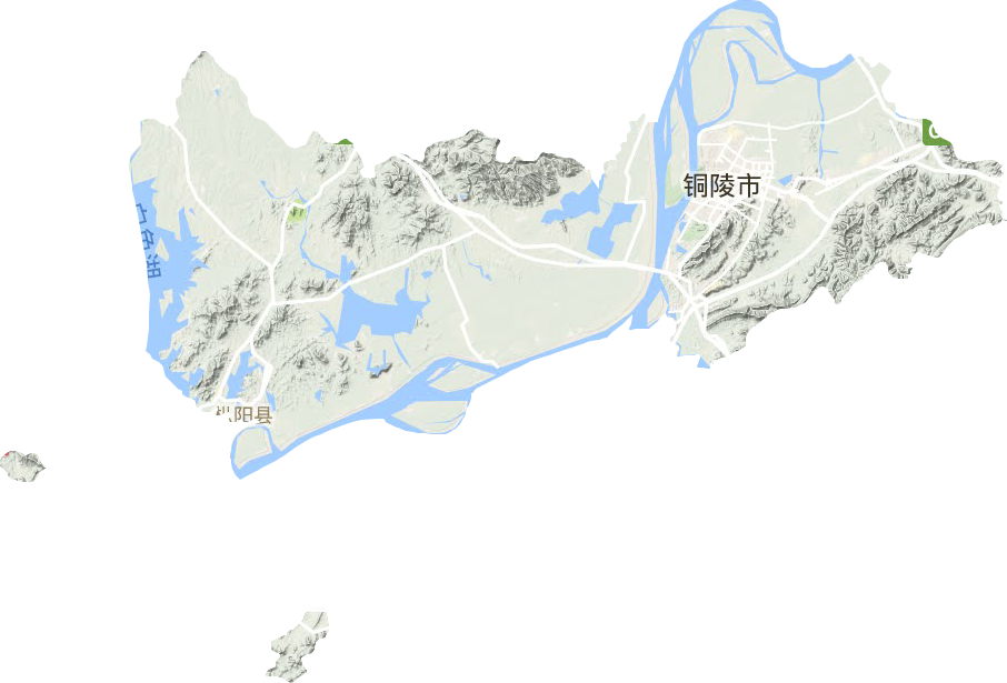 銅陵市地形圖