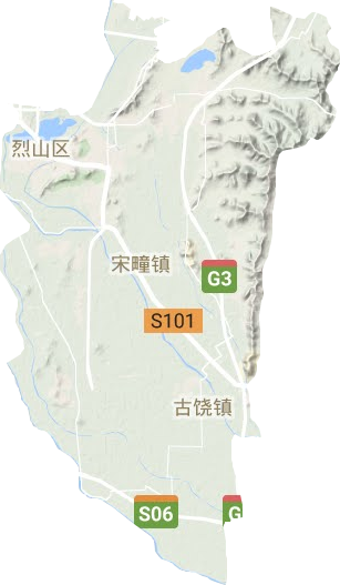 烈山區(qū)地形圖