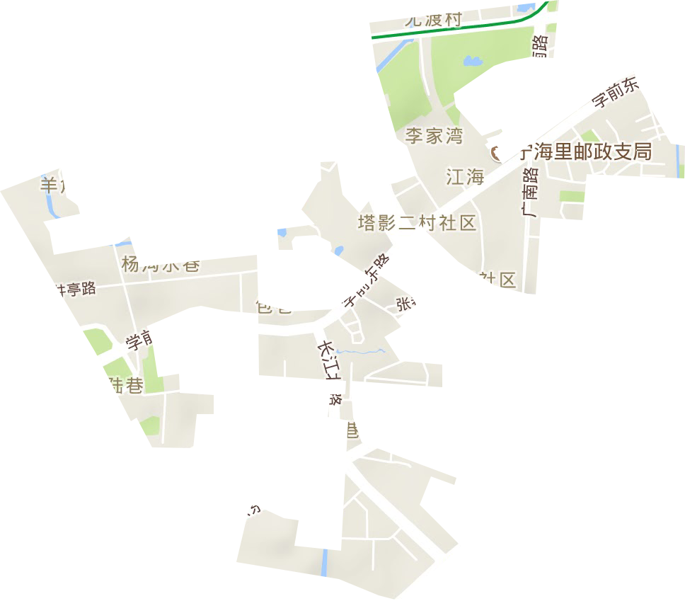 江海街道地形圖