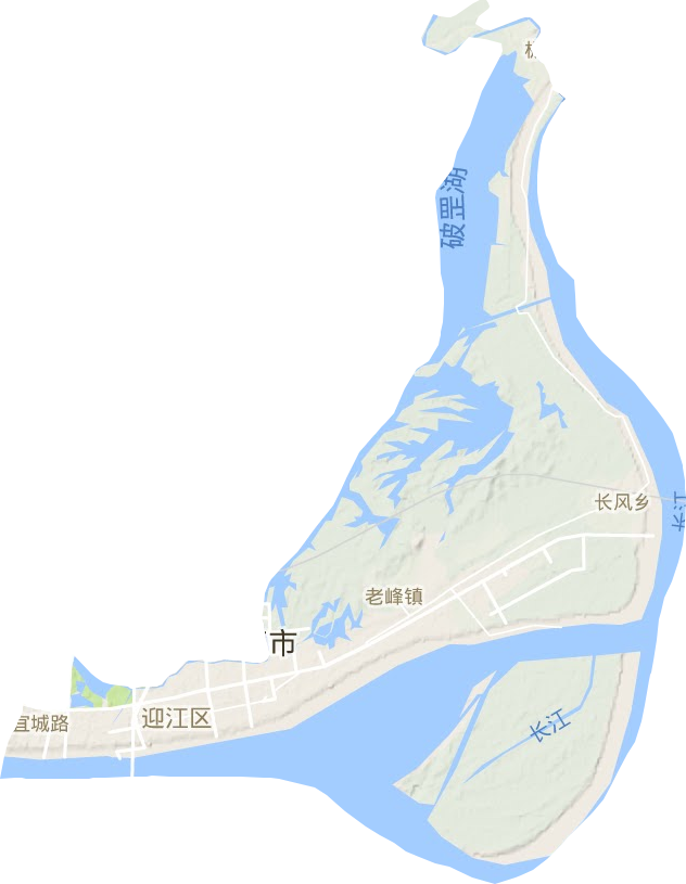 迎江區(qū)地形圖