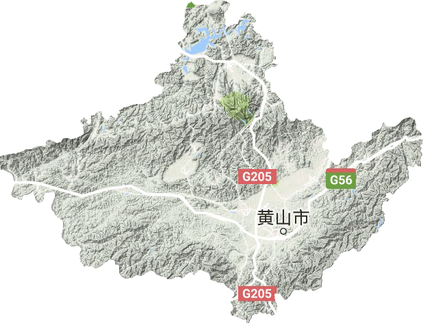 黃山市地形圖