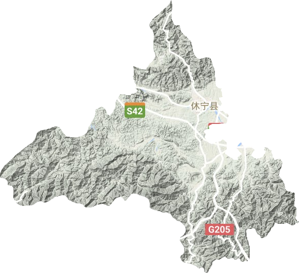 休寧縣地形圖