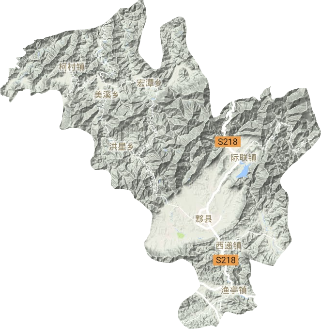 黟縣地形圖