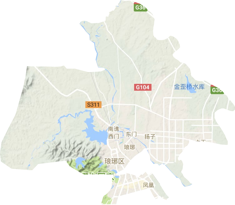 瑯琊區地形圖