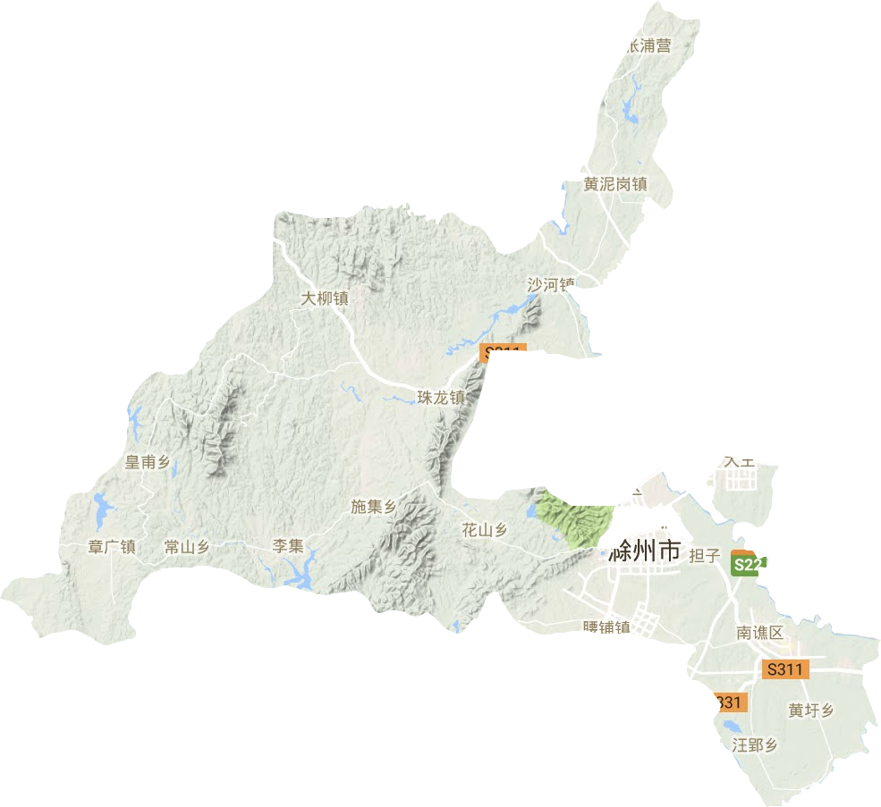 南譙區(qū)地形圖