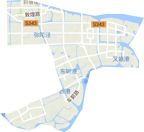 斜塘街道地形圖