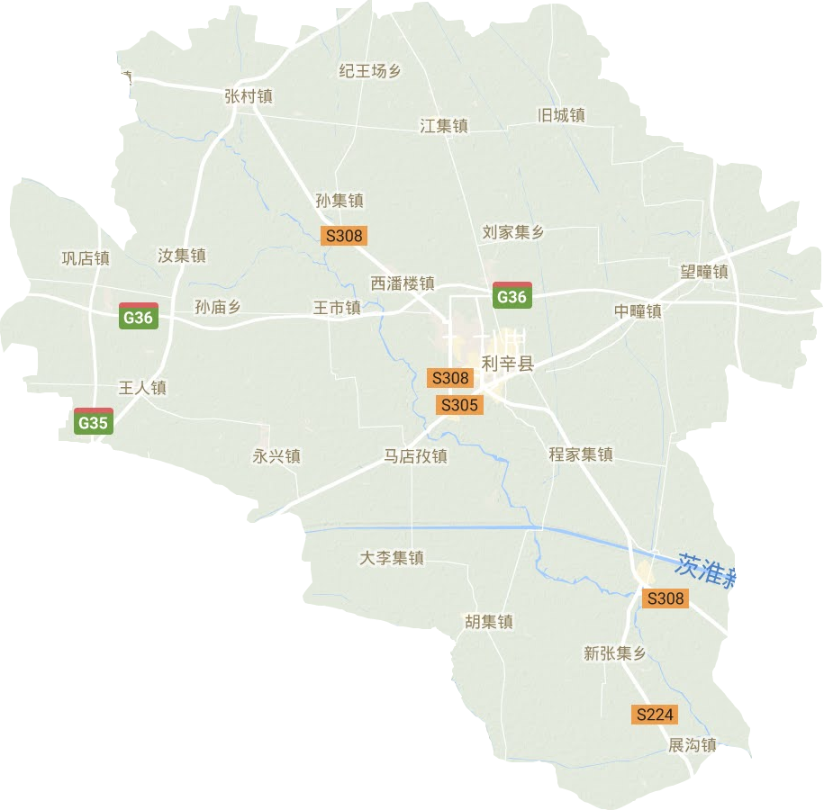 利辛縣地形圖