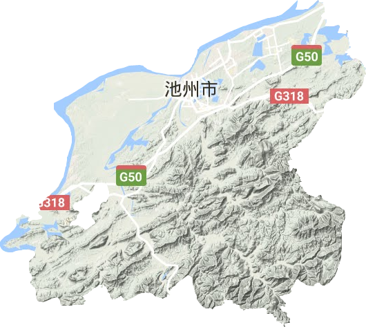 貴池區地形圖