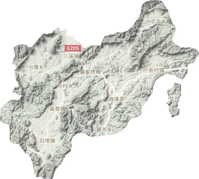 旌德縣地形圖