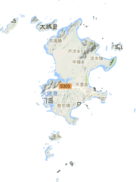 平潭縣地形圖