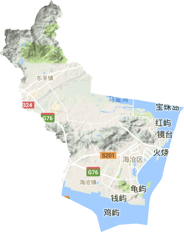 海滄區(qū)地形圖