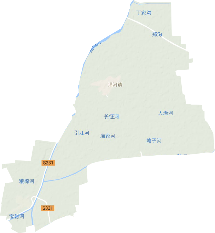 沿河鎮地形圖