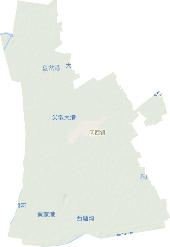 岡西鎮地形圖