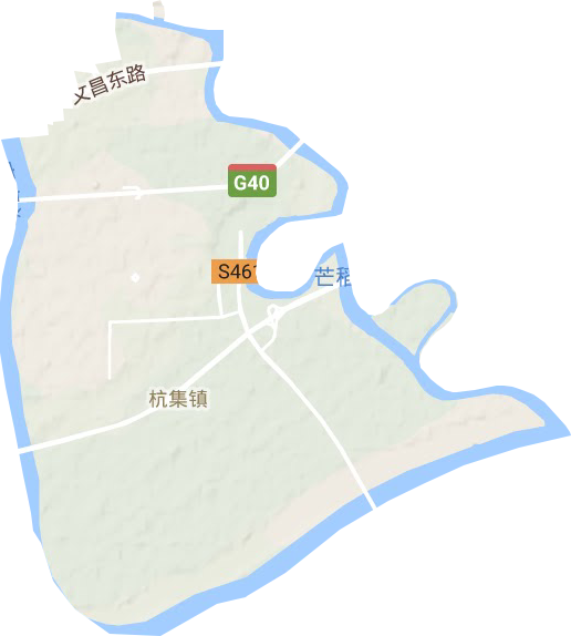 杭集鎮地形圖