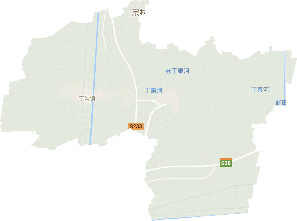 丁溝鎮(zhèn)地形圖