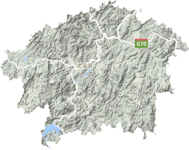 尤溪縣地形圖