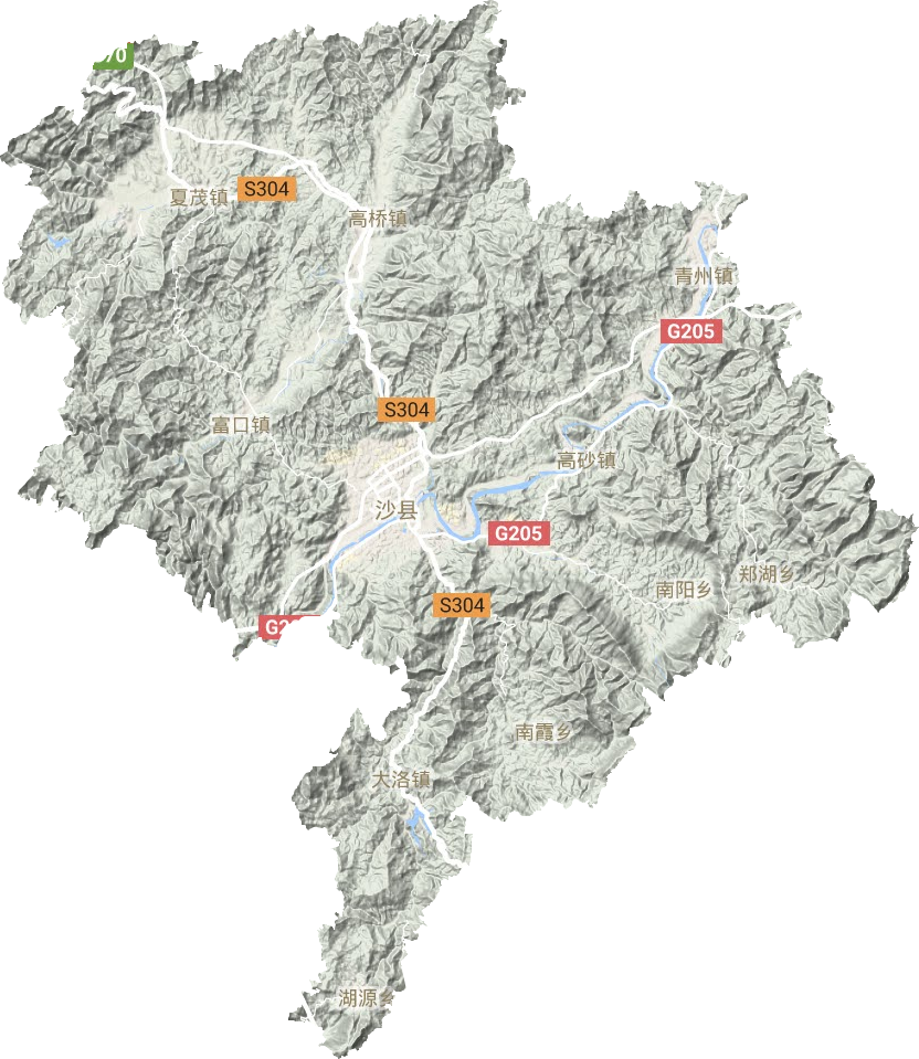 沙縣地形圖