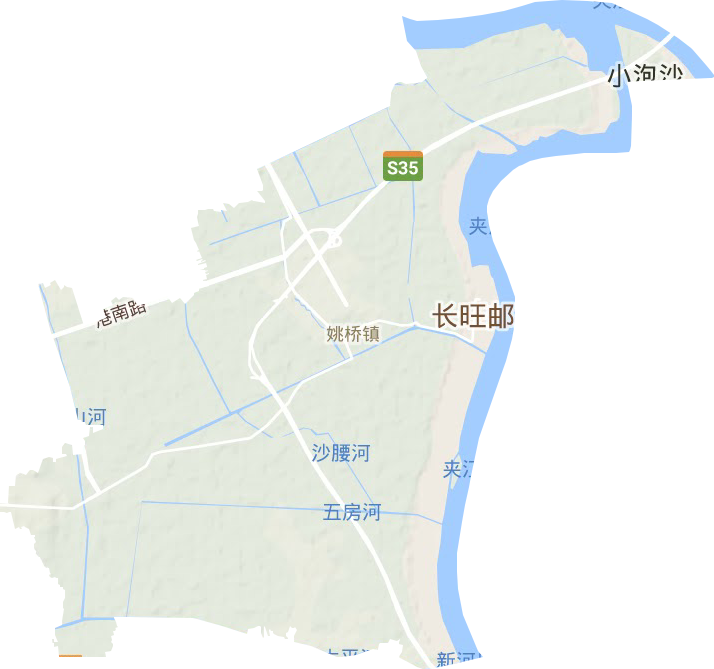 姚橋鎮地形圖