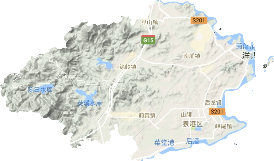 泉港區地形圖