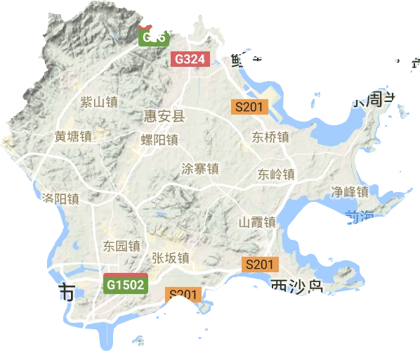 惠安縣地形圖